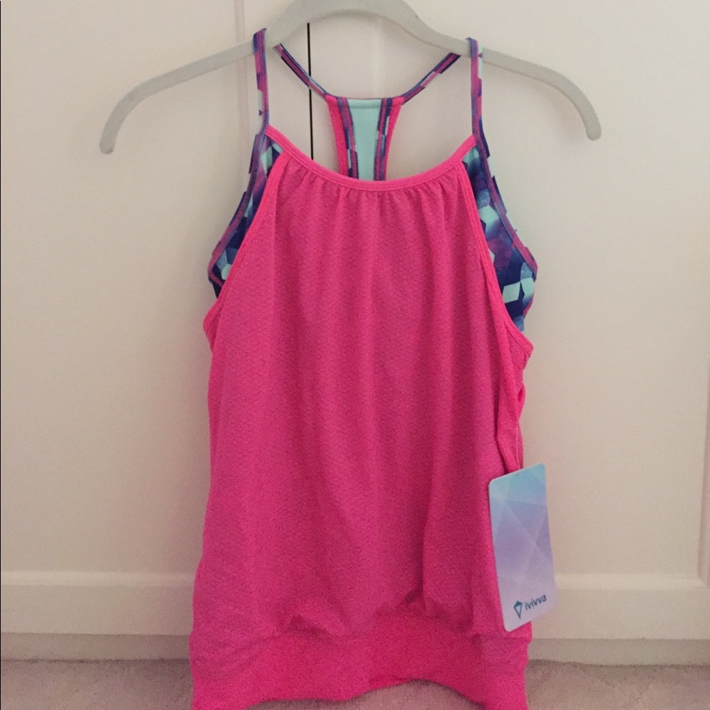 COPY - NWT Pink ivivva double Dutch tank size 12!!